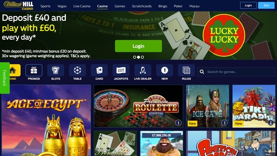 William Hill immagine dello schermo