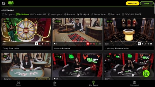 888 Casino immagine dello schermo