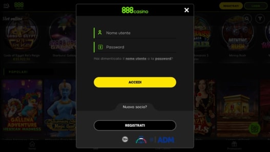 888 Casino immagine dello schermo
