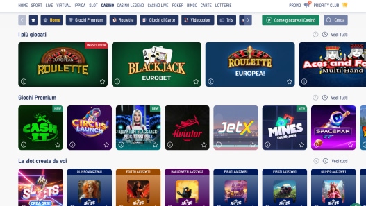 Eurobet Casino immagine dello schermo