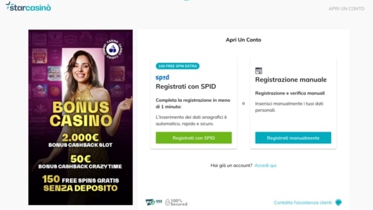 StarCasino immagine dello schermo