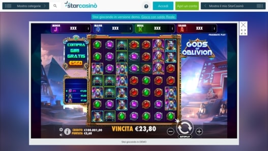 StarCasino immagine dello schermo