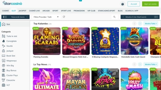 StarCasino immagine dello schermo